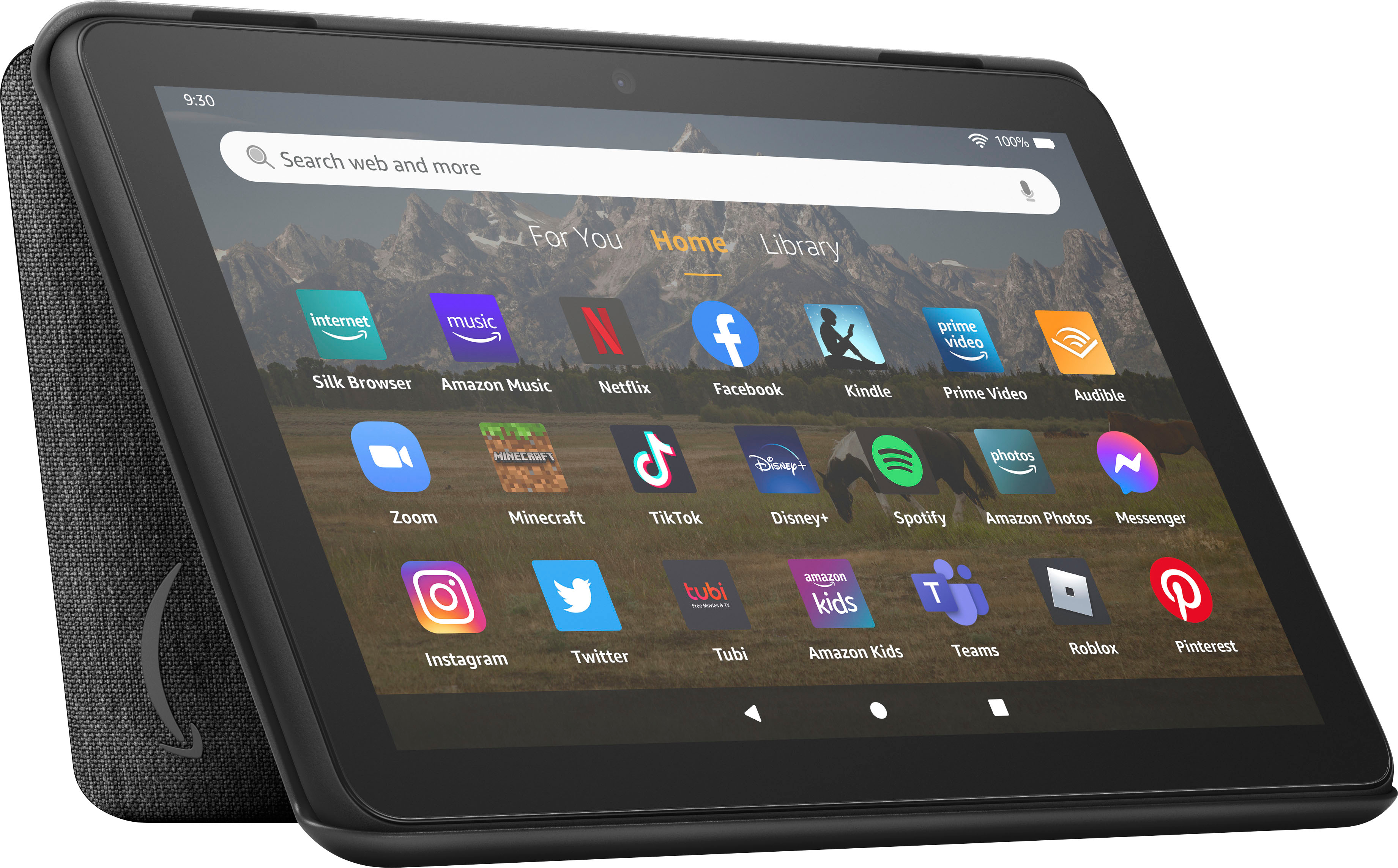 2022 Tout nouvel étui pour tablette  Kindle Fire HD 8 (compatible  avec la 12e/10e génération, version 2022/2020), Grand 