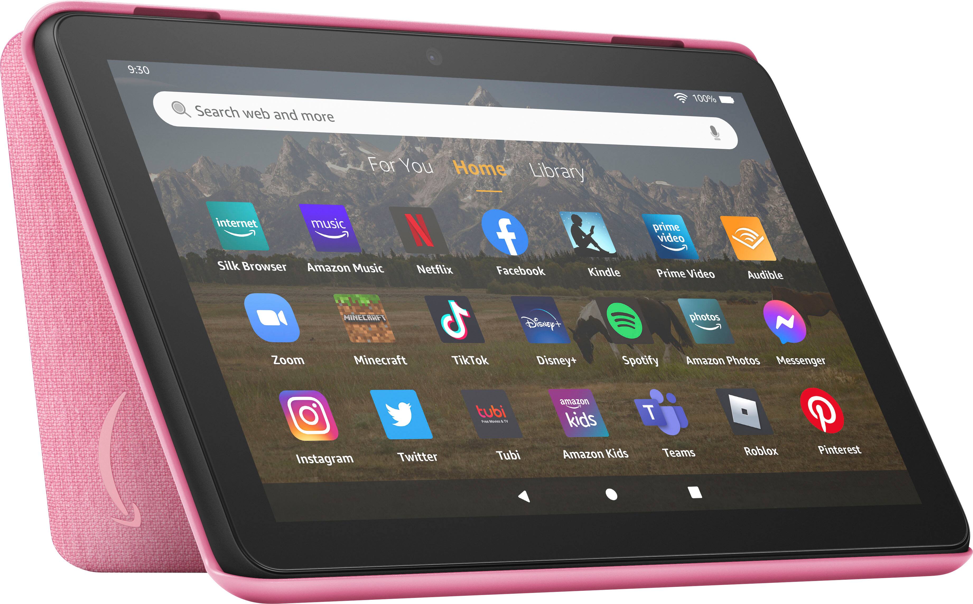 Alt View 11. Amazon - Fire HD 8 Tablet Cover (Only compatible with 12th generation tablet, 2022 release) - Rose.