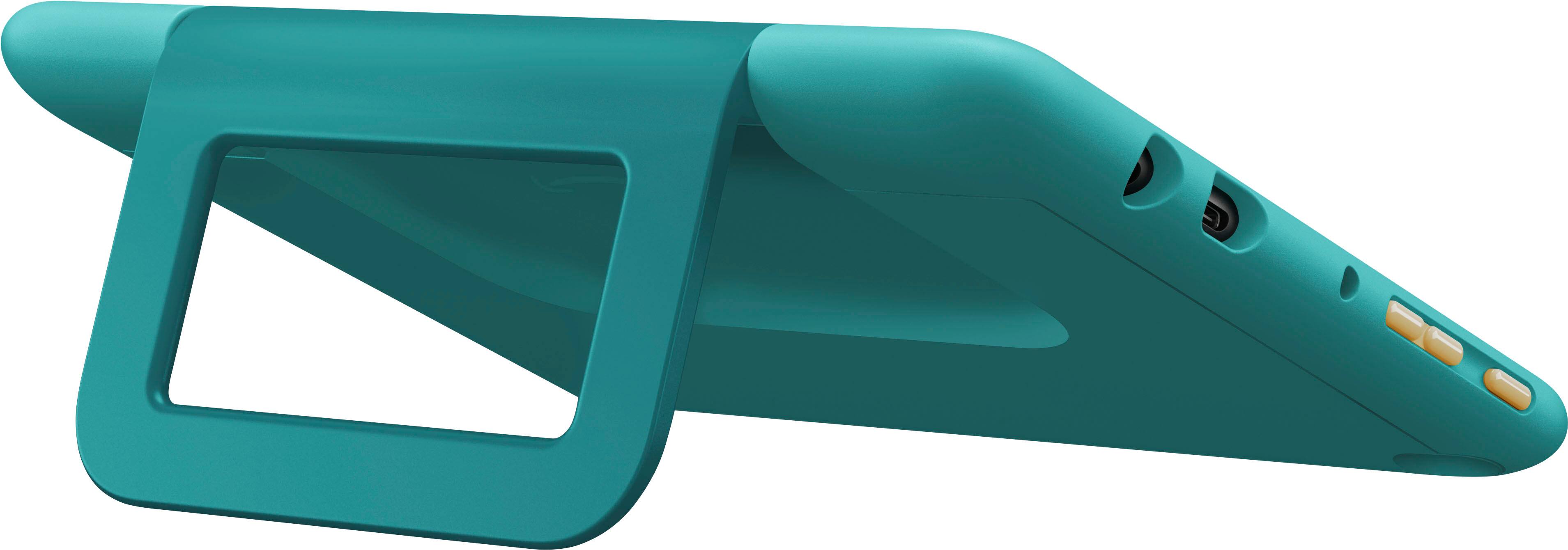 Angle. Amazon - Kid-Friendly Case for Fire HD 8 tablet (Only compatible with 12th generation tablet, 2022 release) - Hello Teal.