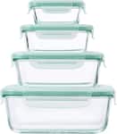 OXO - Good Grips 8 Piece Smart Seal Glass Rectangular Container Set - Clear