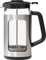 OXO - Brew French Press 8 Cup Coffee Maker with GroundsLifter - Black - Front_Zoom