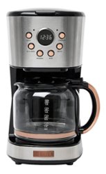Haden - 12-Cup Coffee Maker - Steel and Copper - Front_Zoom