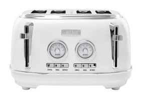Haden - Dorset 4-Slice Wide Slot Toaster - Ivory and Chrome - Front_Zoom