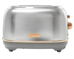 HADEN Heritage 2 Slice Toaster - Steel and Copper - Front_Zoom