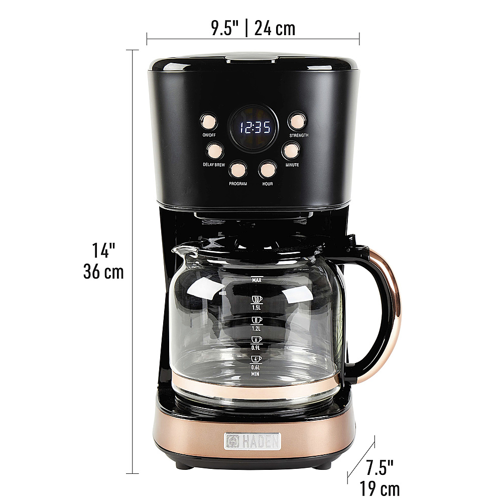 Smart Coffee Maker, 1.5L Drip Filter Coffee Machine Easy Programmable Connectivity with App Glass Carafe