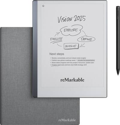 ReMarkable 2 Paper Tablet, 10.3 Inch, 8GB, With Marker Plus & Premium Leather Book, Refurbished Excellent