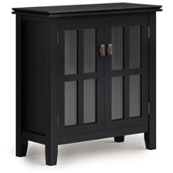 Simpli Home - Artisan Low Storage Cabinet - Black - Front_Zoom