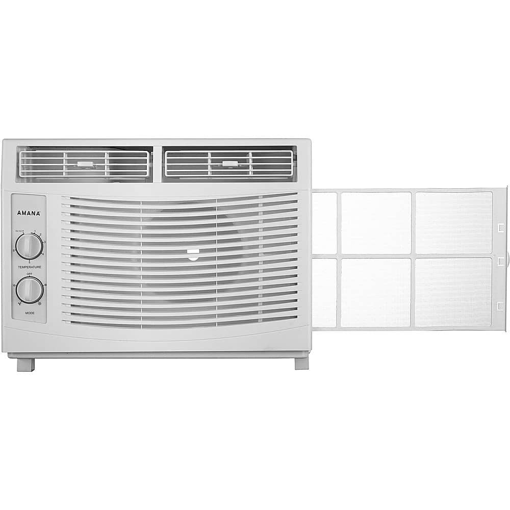 Angle View: Amana - 150 Sq. Ft 5,000 BTU Window Air Conditioner - White