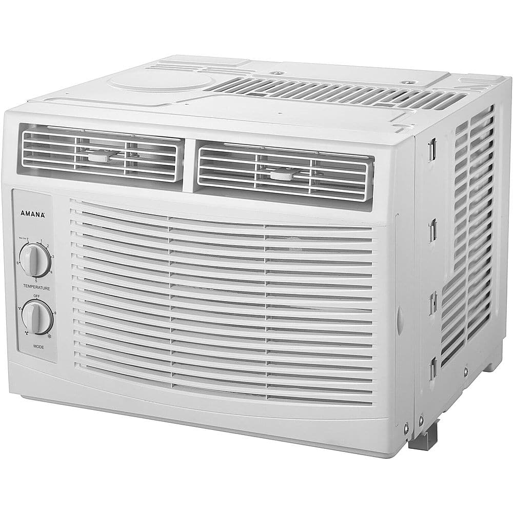 Left View: Amana - 150 Sq. Ft 5,000 BTU Window Air Conditioner - White