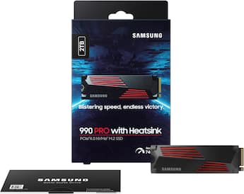 Samsung 990 PRO 2TB Internal SSD PCIe Gen 4x4 NVMe with Heatsink Samsung 990 PRO 2TB Internal SSD PCIe Gen 4x4 NVMe with Heatsink