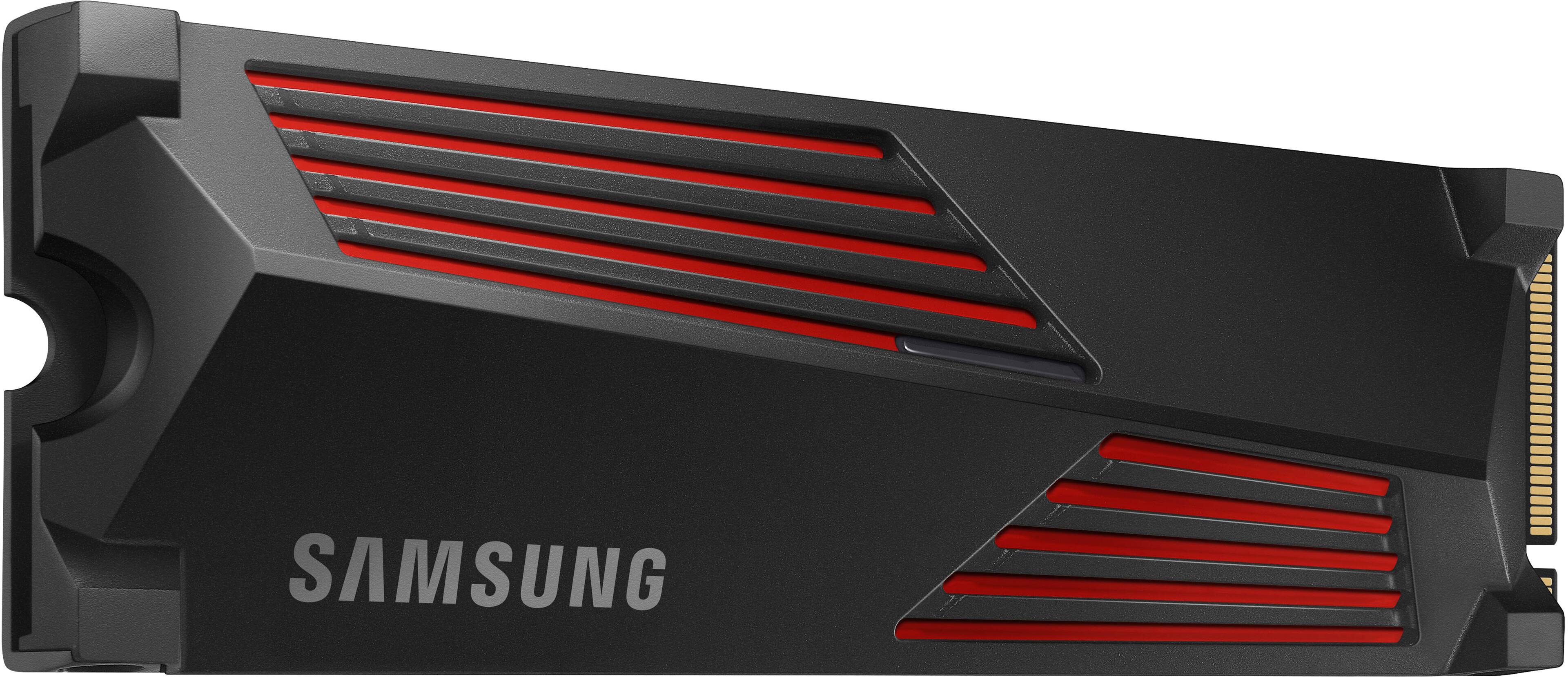 Alt View 11. Samsung - 990 PRO 1TB Internal SSD PCIe Gen 4x4 NVMe with Heatsink for PS5 - Black/Red.