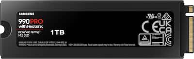 Samsung 990 PRO 1TB Internal SSD PCIe Gen 4x4 NVMe with Heatsink Samsung 990 PRO 1TB Internal SSD PCIe Gen 4x4 NVMe with Heatsink