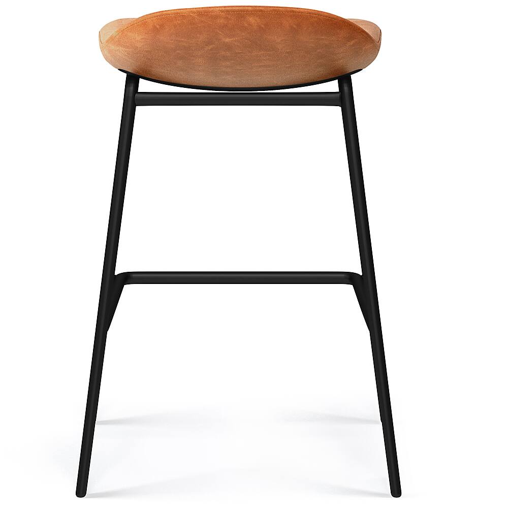 Simpli Home Dafney Counter Height Stool (Set of 2) Camel Brown AXCDAFCS