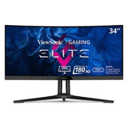 ViewSonic - ELITE XG340C-2K 34" LCD Curved Ultrawide QHD FreeSync Gaming Monitor - Black - Front_Zoom