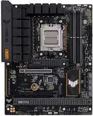 Front. ASUS - TUF GAMING B650-PLUS WIFI (Socket AM5) AMD B650 ATX DDR5 Wi-Fi 6 Motherboard - Black.