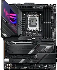 Front. ASUS - ROG STRIX Z790-E GAMING WIFI (Socket LGA 1700) Intel Z790 ATX DDR5 Wi-Fi 6E Motherboard - Black.