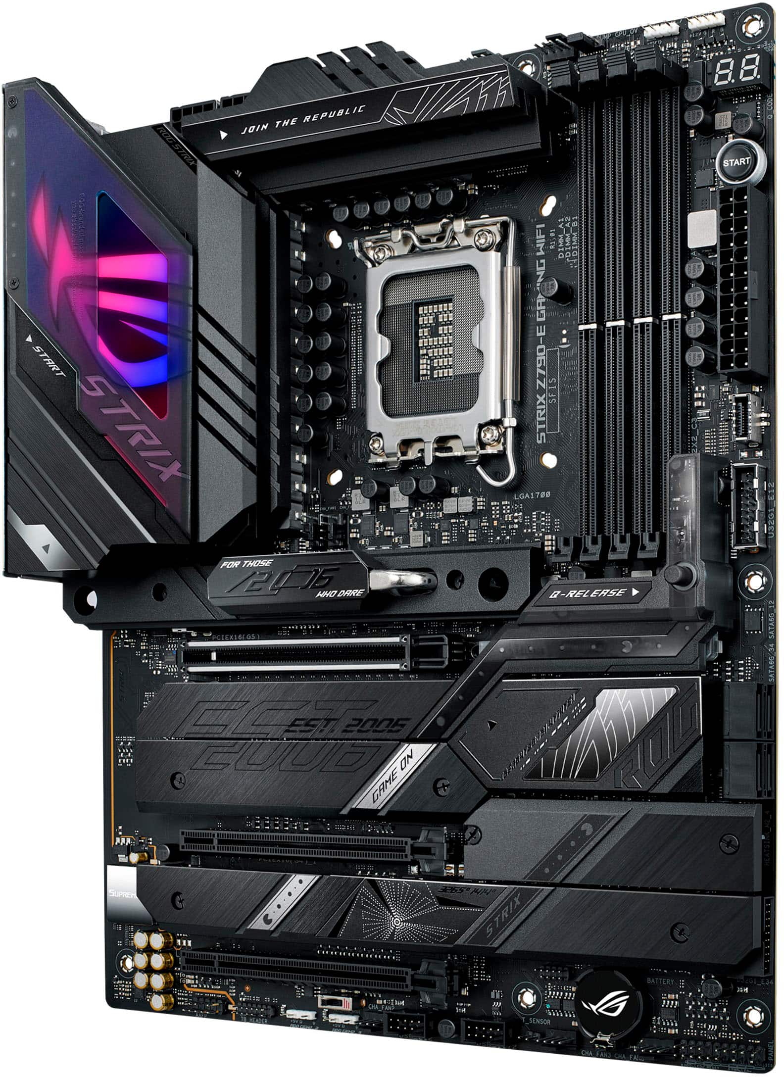 Alt View 11. ASUS - ROG STRIX Z790-E GAMING WIFI (Socket LGA 1700) Intel Z790 ATX DDR5 Wi-Fi 6E Motherboard - Black.