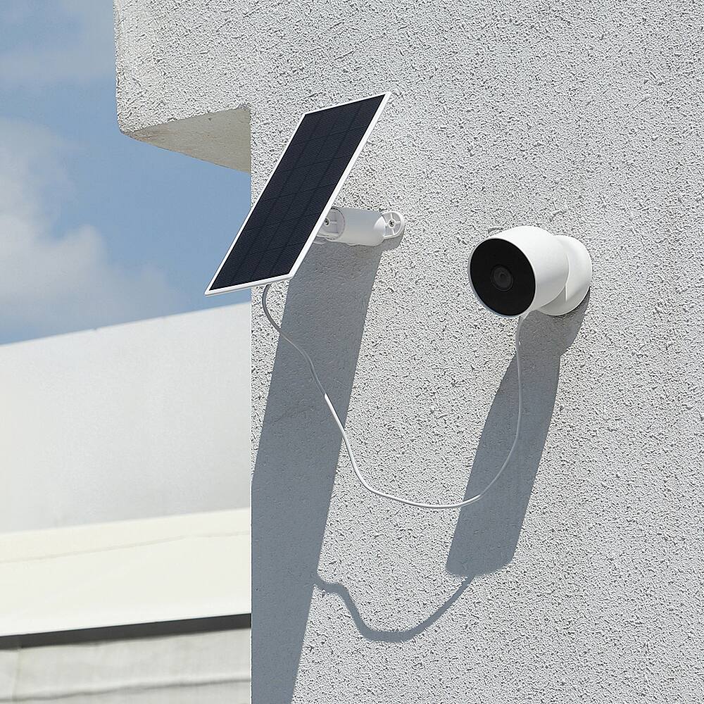 Alt View 12. Wasserstein - Solar Panel for Google Nest Cam Outdoor or Indoor, Battery - 2.5W Solar Power - Made for Google Nest (3-Pack) - White.