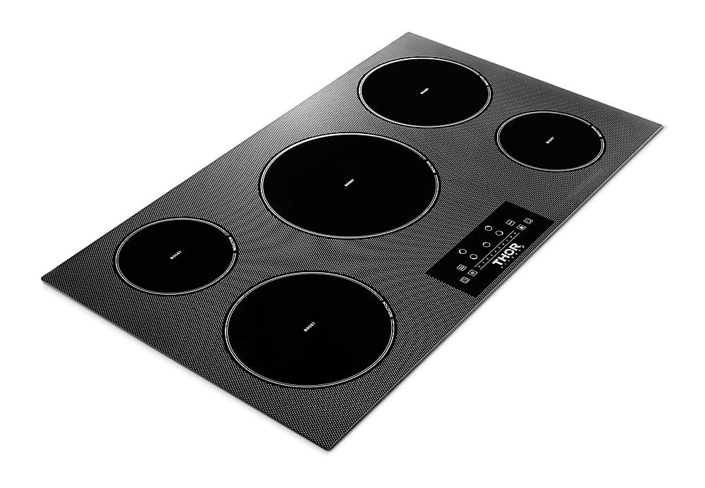 Left. Thor Kitchen - 36" Built-in Electric Induction Cooktop - Black.