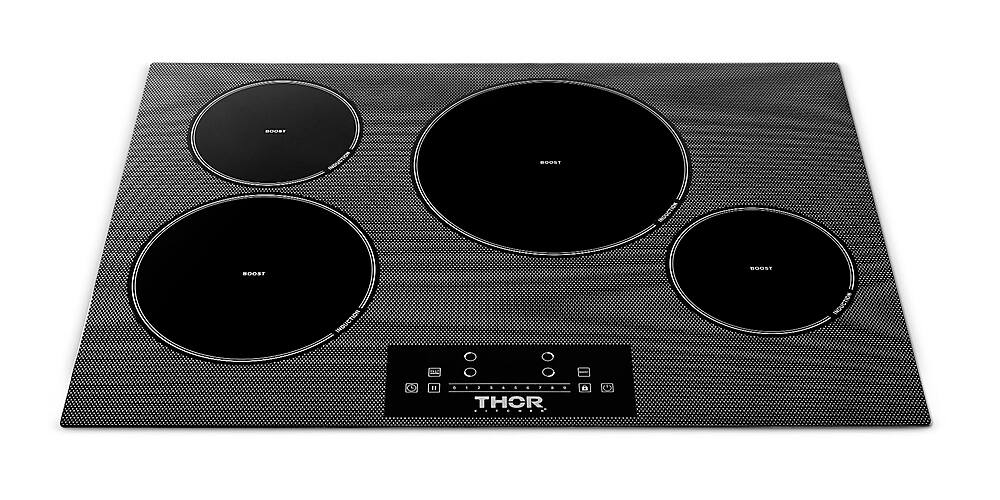Angle. Thor Kitchen - 30" Built-in Electric Induction Cooktop - Black.