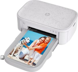 HP - Sprocket Studio Plus WiFi Photo Printer, Compatible with iOS and Android - White - Front_Zoom