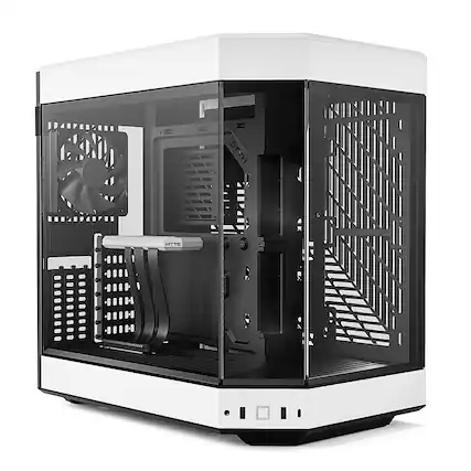 Front. HYTE - HYTE - Y60 ATX Mid-Tower PC Case - White.