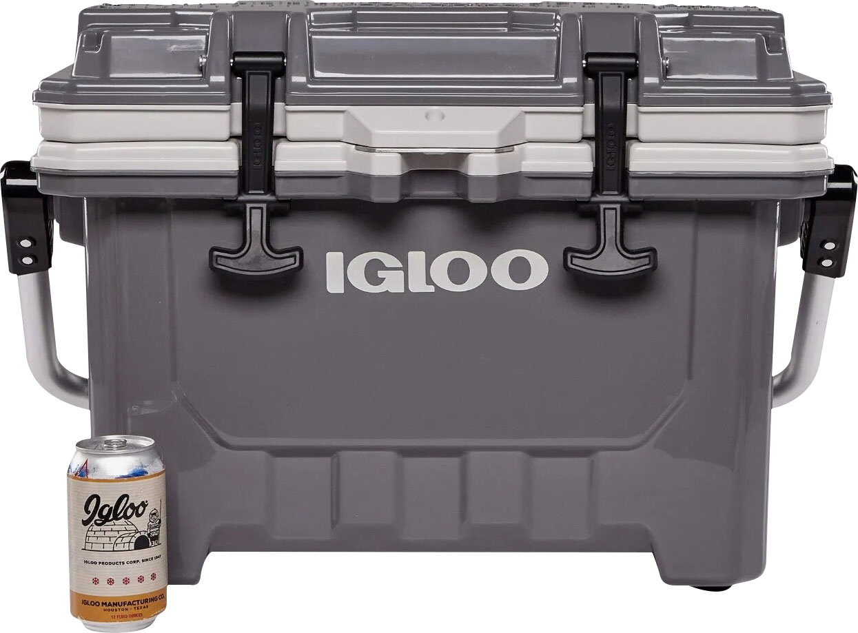 Left View: Igloo - IMX 24 Quart Cooler - Gray