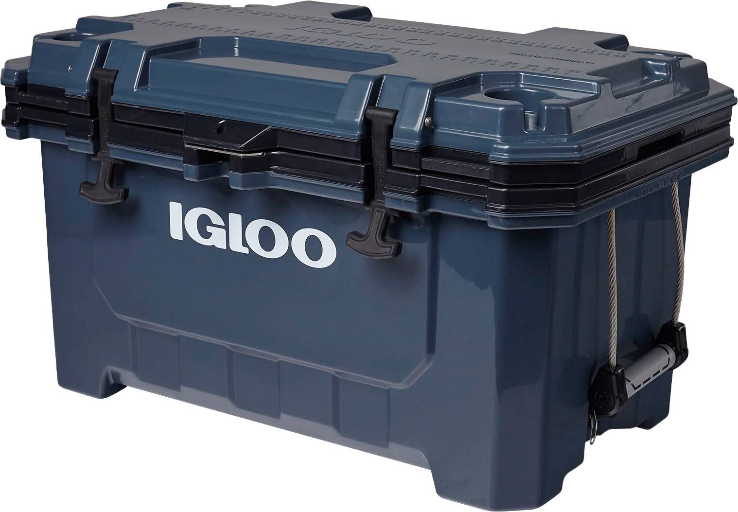 Angle View: Igloo - IMX 70 Quart Cooler - Rugged Blue