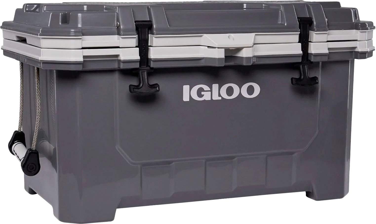 Left View: Igloo - IMX 70 Quart Cooler - Gray