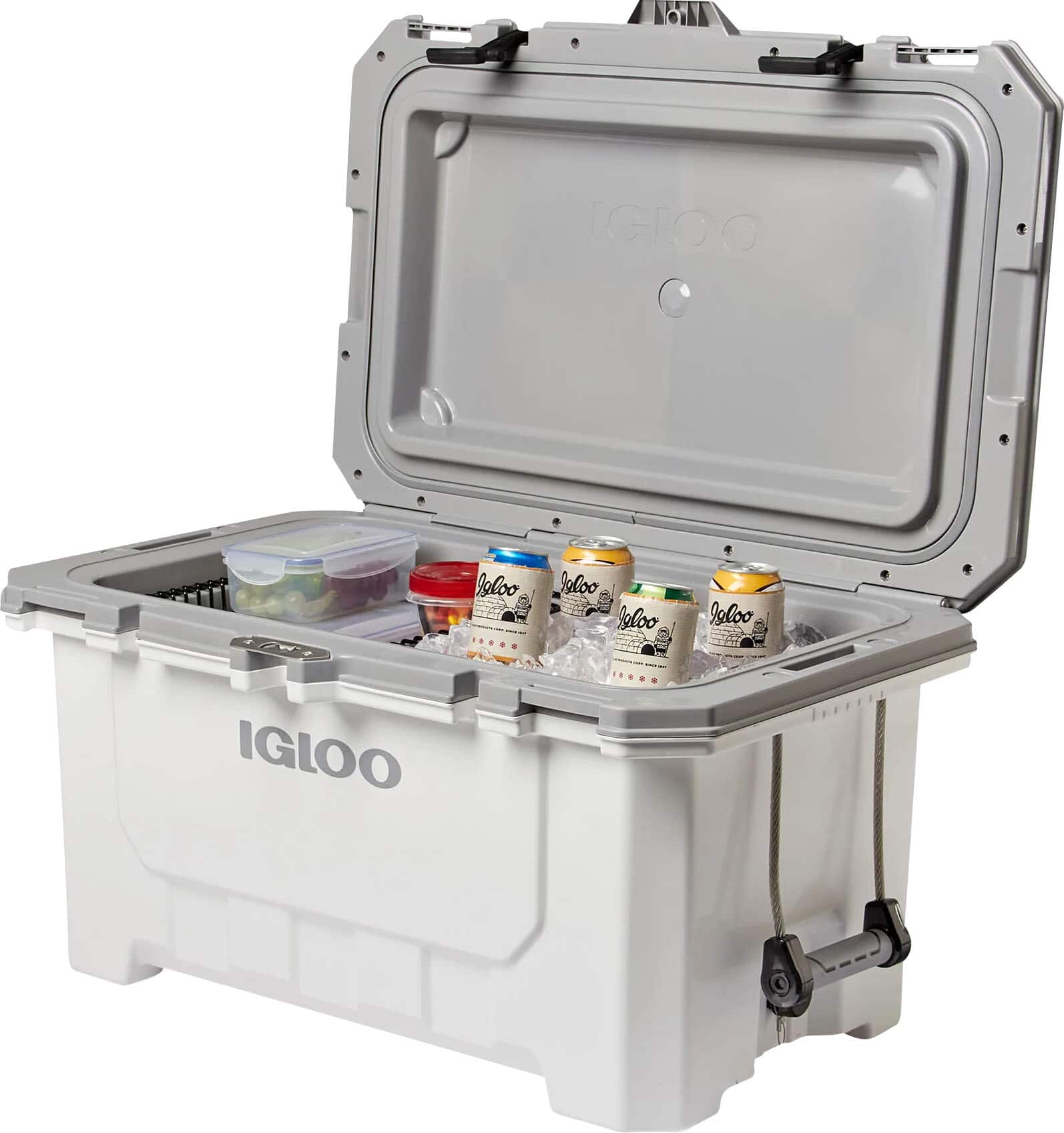 Left. Igloo - IMX 70 Quart Cooler - White.