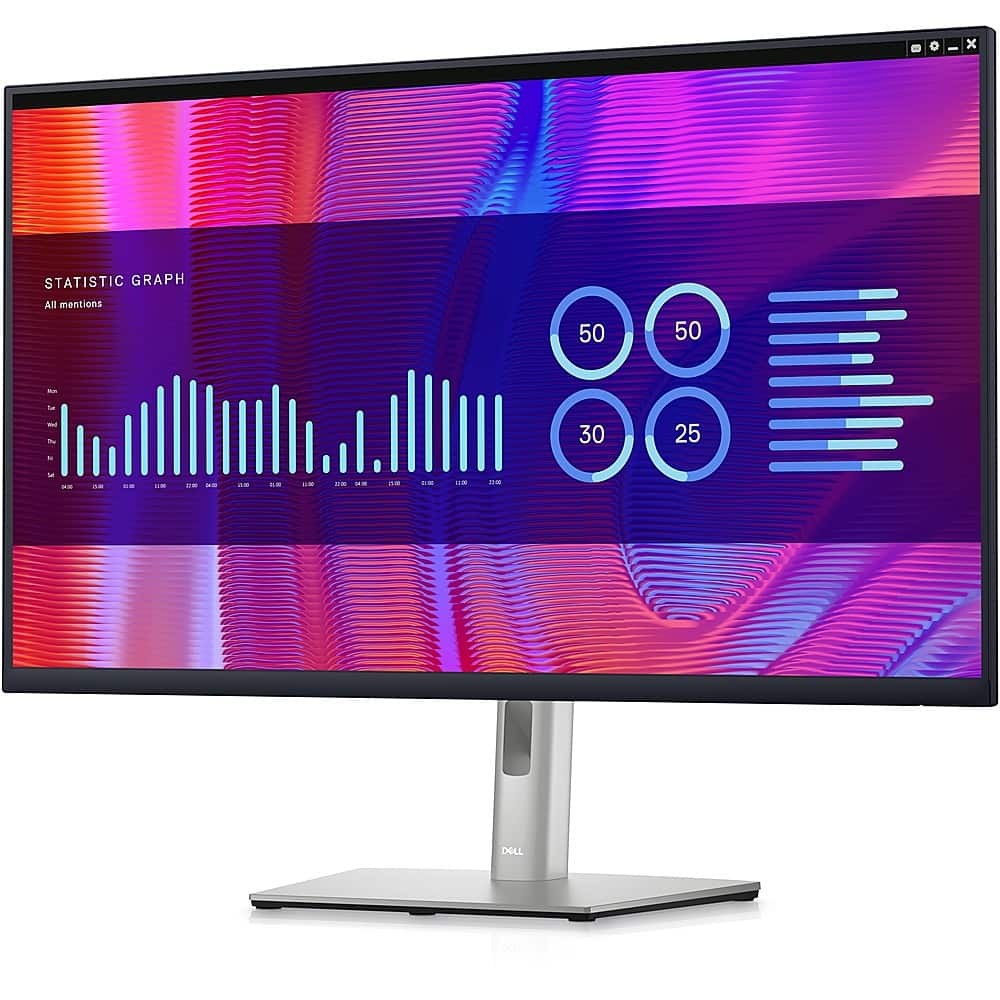 Alt View 16. Dell - 31.5" LCD Monitor (HDMI, DisplayPort, USB Hub) - Black, Silver.