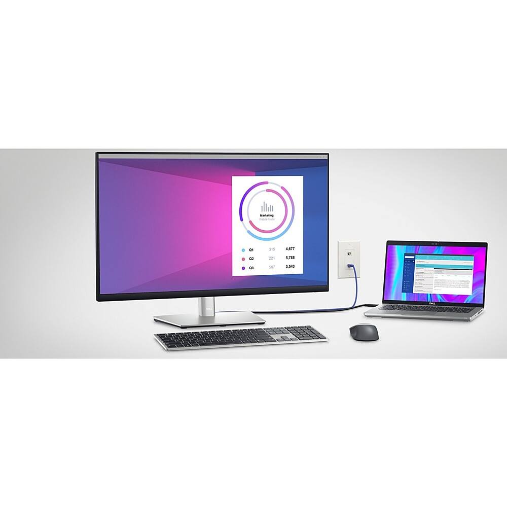 Alt View 18. Dell - 31.5" LCD Monitor (HDMI, DisplayPort, USB Hub) - Black, Silver.