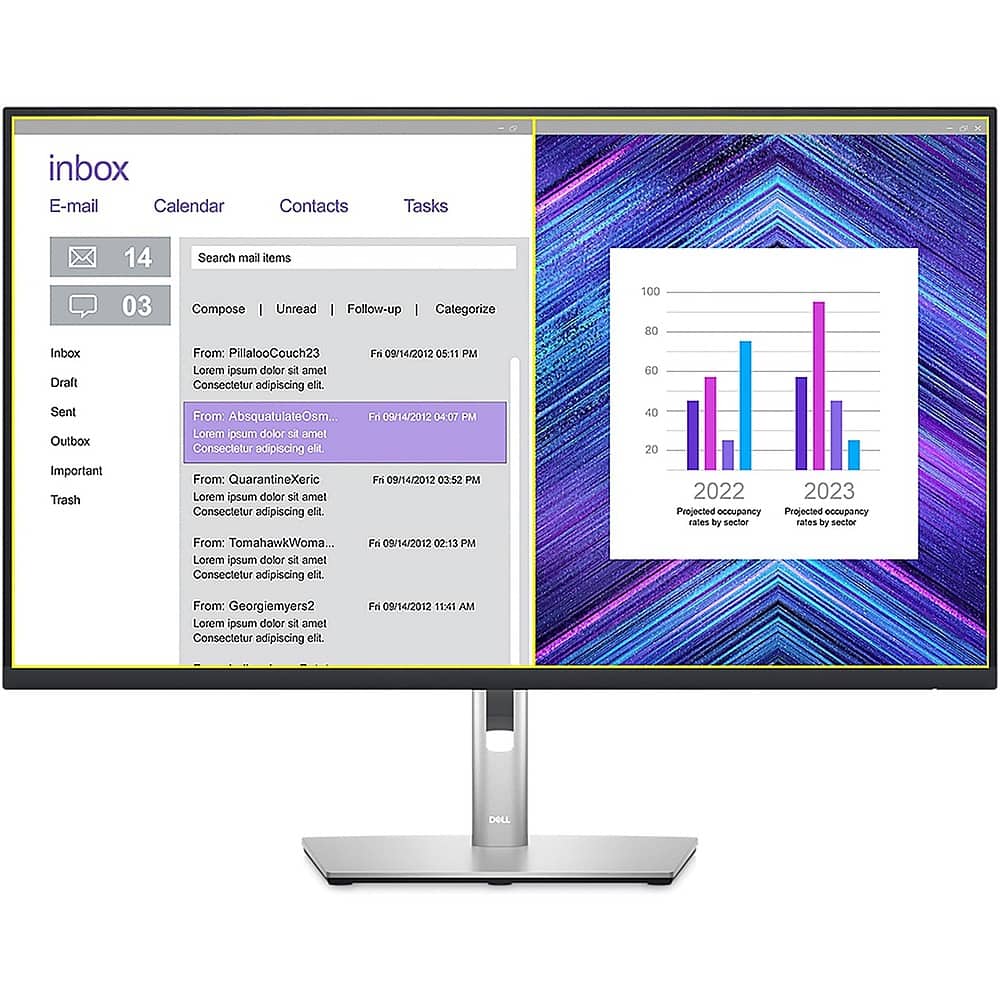 Alt View 20. Dell - 31.5" LCD Monitor (HDMI, DisplayPort, USB Hub) - Black, Silver.