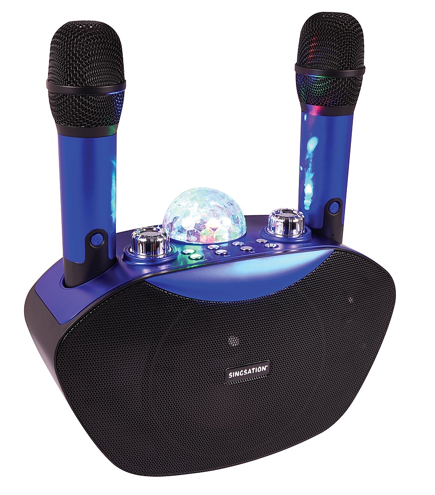 Angle View: Singsation - FREESTYLE Wireless Karaoke System - Blue