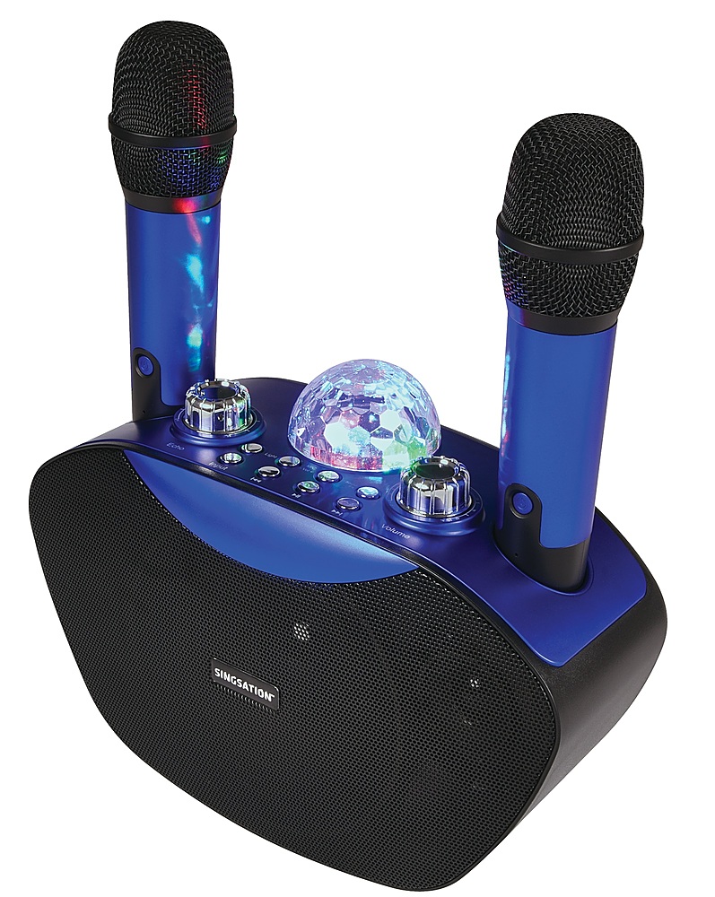 Left View: Singsation - FREESTYLE Wireless Karaoke System - Blue