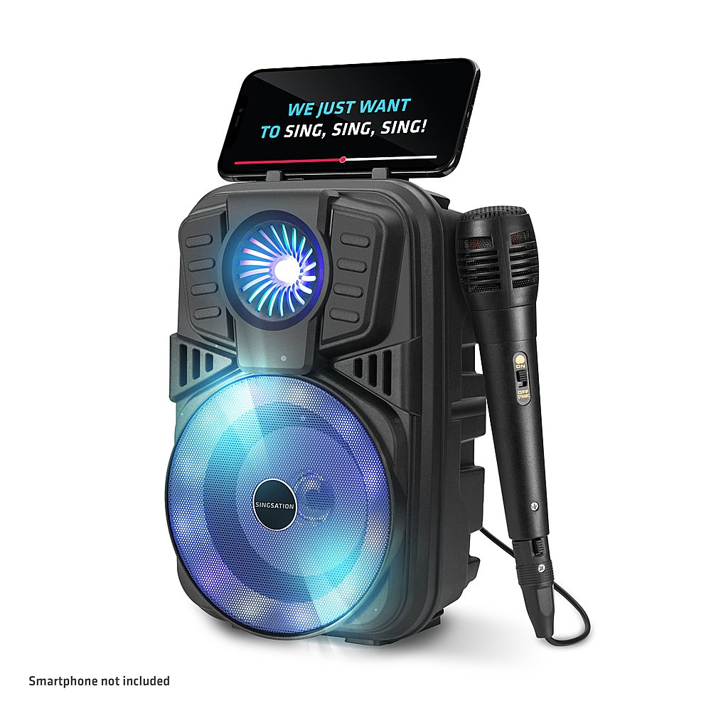 Singsation PARTY VIBE Rechargeable All-in-One Karaoke System Black
