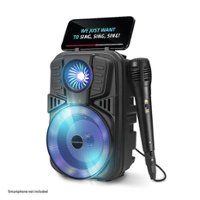 Singsation - PARTY VIBE Rechargeable All-in-One Karaoke System - Black - Front_Zoom