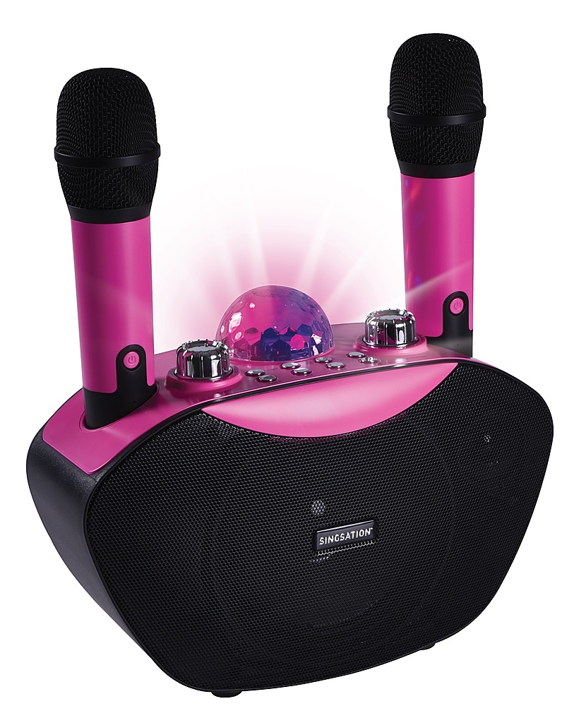 Angle View: Singsation - FREESTYLE Wireless Karaoke System - Pink