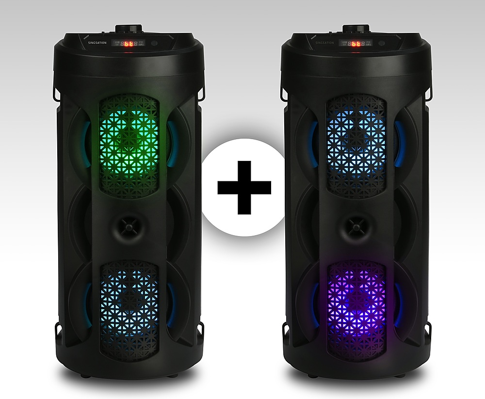 Singsation PARTY VIBE Rechargeable All-in-One Karaoke System Black