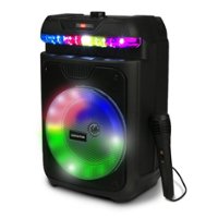 Singsation - AURORA Rechargeable All-in-One Karaoke System - Black - Front_Zoom