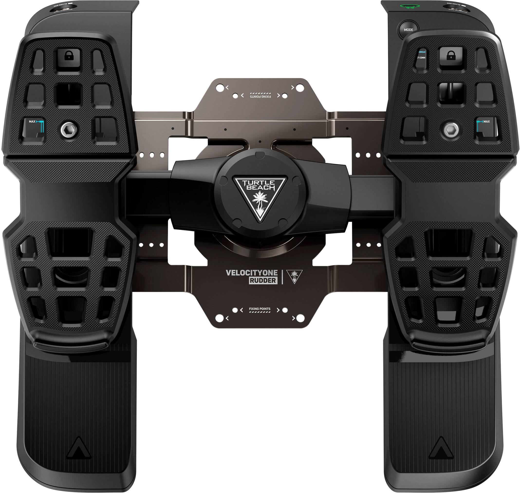 Back. Turtle Beach - VelocityOne Rudder Universal Rudder Pedals for Windows PCs, Xbox Series X, Xbox Series S with Adjustable Brakes - Black.