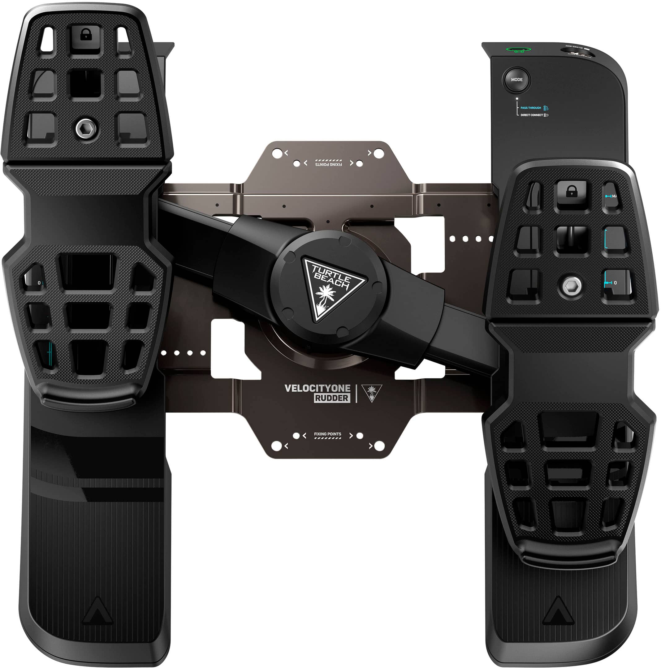 Angle. Turtle Beach - VelocityOne Rudder Universal Rudder Pedals for Windows PCs, Xbox Series X, Xbox Series S with Adjustable Brakes - Black.