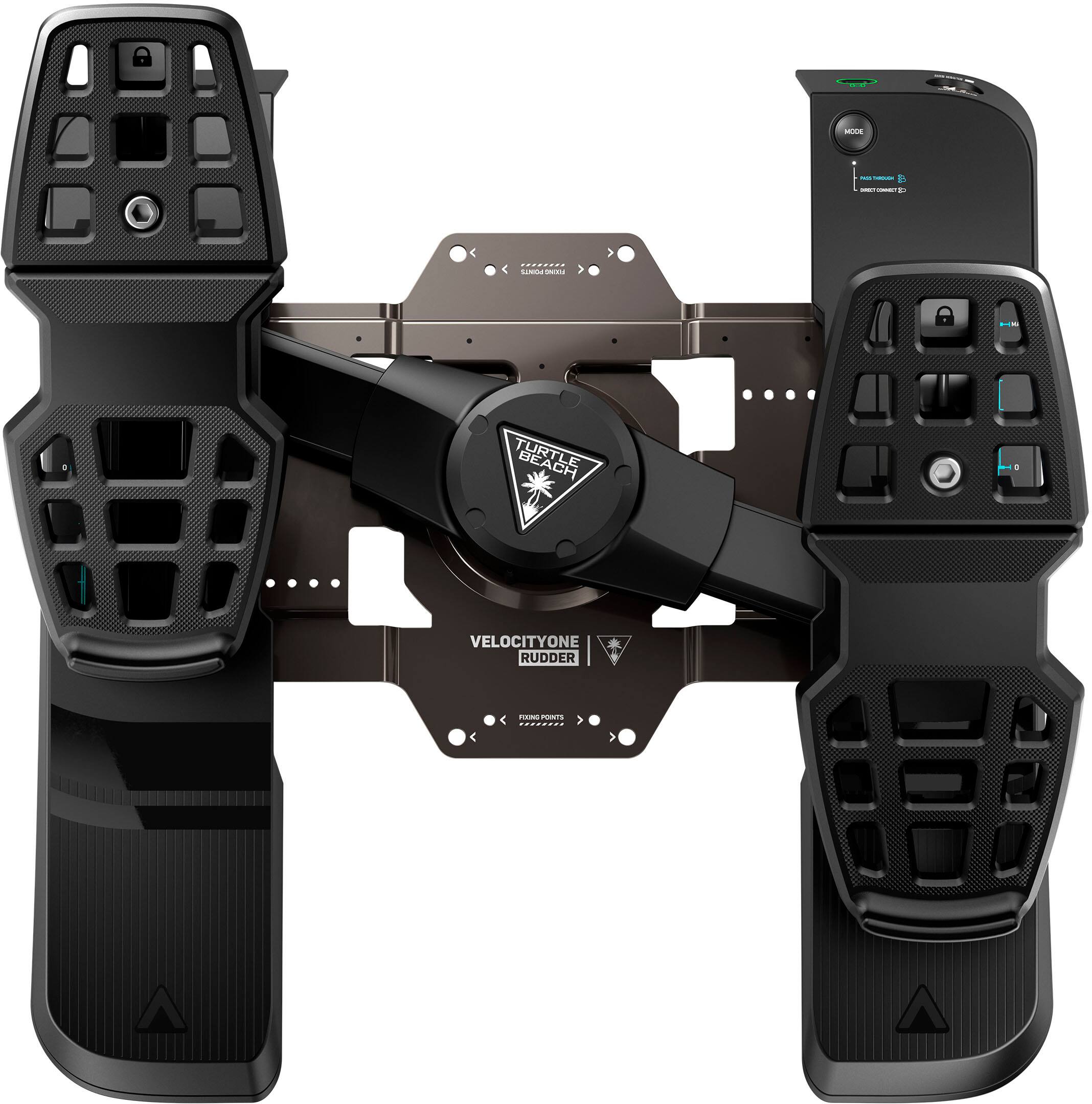 Angle. Turtle Beach - VelocityOne Rudder Universal Rudder Pedals for Windows PCs, Xbox Series X, Xbox Series S with Adjustable Brakes - Black.