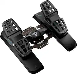Turtle Beach - VelocityOne Rudder Universal Rudder Pedals for Windows PCs, Xbox Series X, Xbox Series S with Adjustable Brakes - Black - Front_Zoom