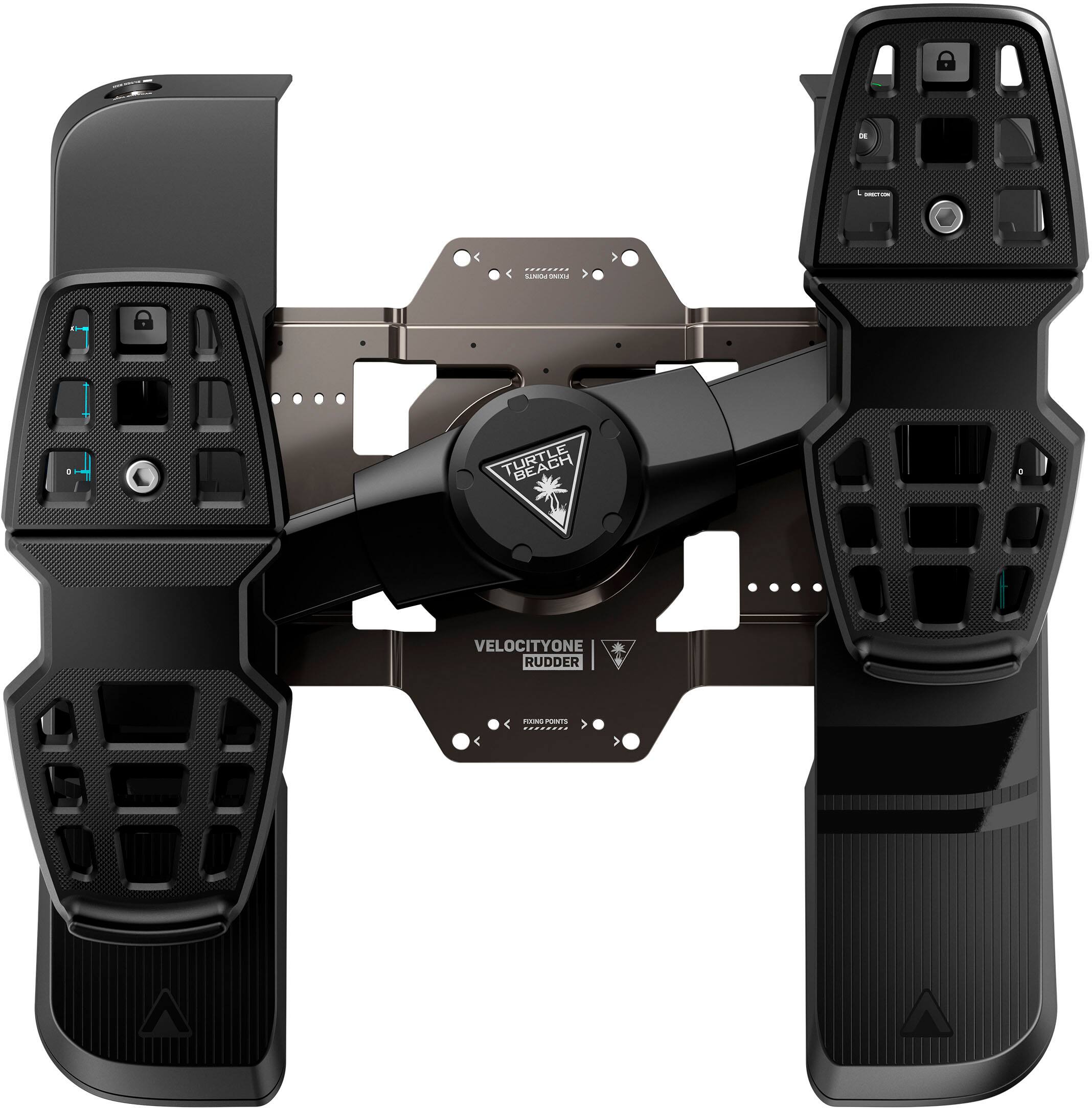 Left. Turtle Beach - VelocityOne Rudder Universal Rudder Pedals for Windows PCs, Xbox Series X, Xbox Series S with Adjustable Brakes - Black.
