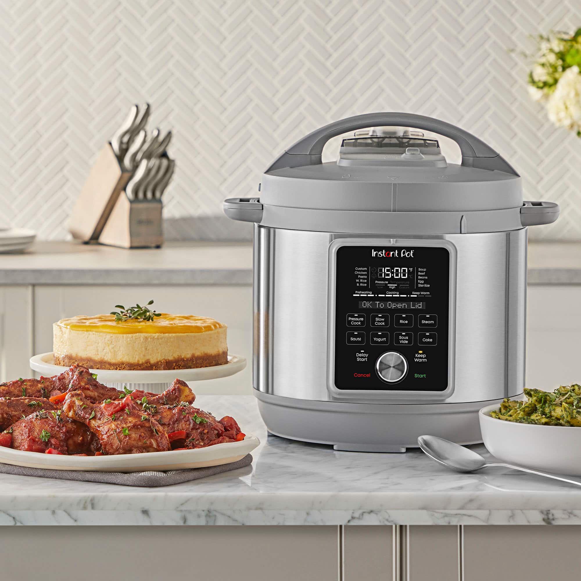 Alt View 11. Instant Pot - 6QT Duo Plus Multi-Use Pressure Cooker with Whisper-Quiet Steam Release - Gray.