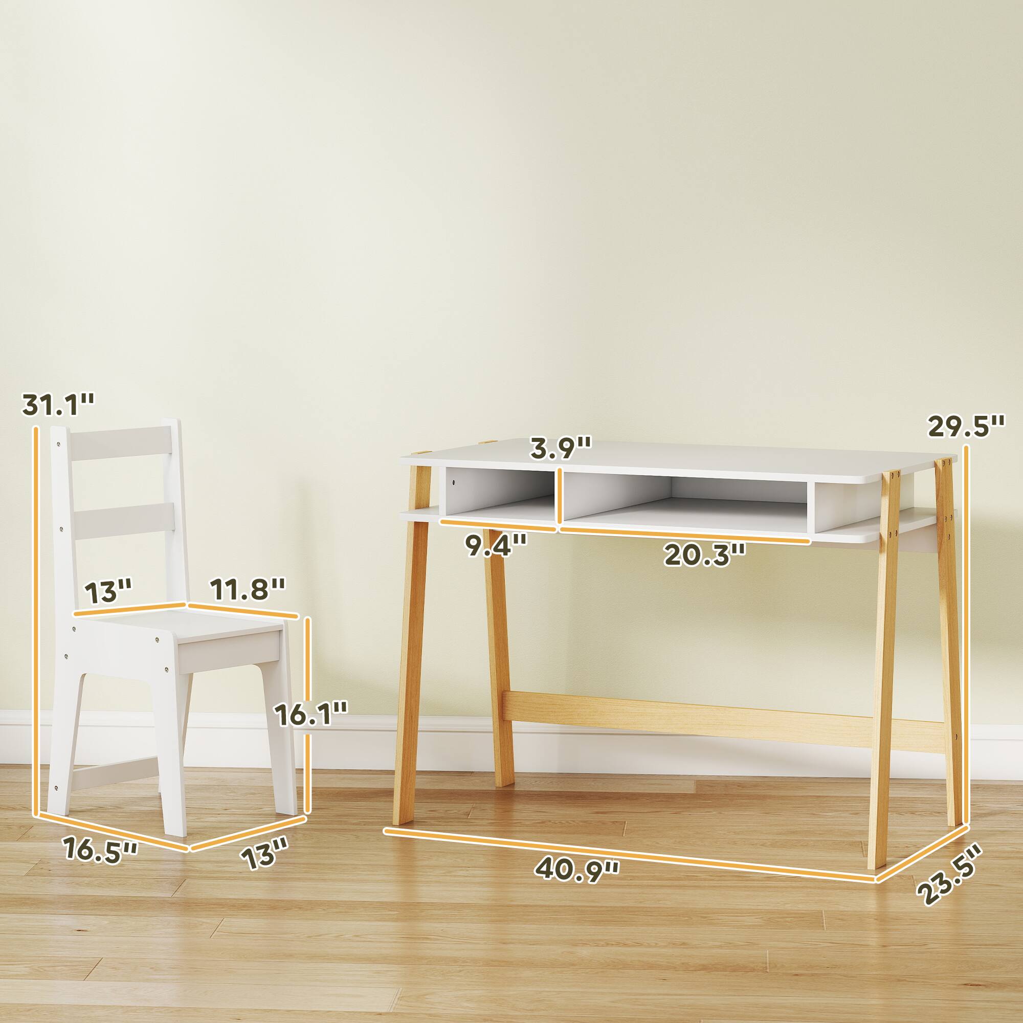 31.1"  
13"  
11.8"  
16.1"  
16.5"  
13"  

3.9"  
9.4"  
20.3"  
29.5"  
40.9"  
23.5"