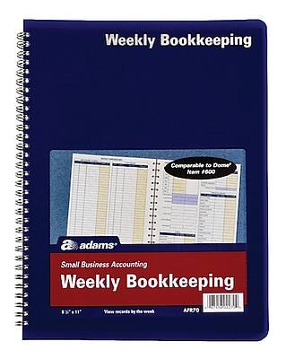 Weekly Bookkeeping

Comparable to Dome Item #600

Small Business Accounting
Weekly Bookkeeping

View records by the week

8½" x 11"