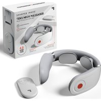Sharper Image - Neck Tens Muscle Stimulator with Heat & Wireless Remote, Pain Relief Therapy - Gray - Angle_Zoom