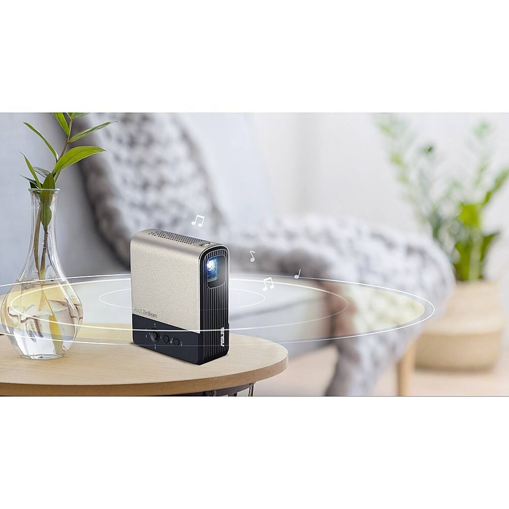 Alt View 21. ASUS - ZenBeam E2 854 x 480 Wireless DLP Projector - Black, Gold.